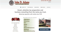 Desktop Screenshot of johnadamscpa.com